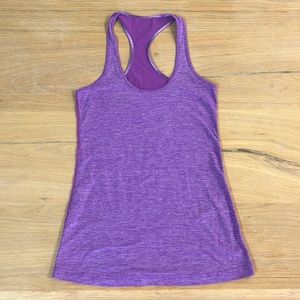 Lululemon Cool Racerback tank size 6. Two toned: purple/heathered purple